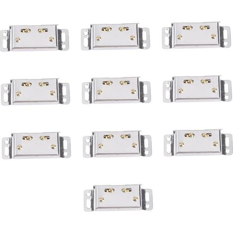 Lot de 10 Loquets de Porte en inox Grand Modèle (1/5)