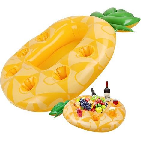 Ananas 7 Trous Porte Gobelet, Bar Flottant pour Piscine, Bar Gonflable, Porte Gobelet Piscine, Bouee Piscines, pour Fête, Plage (1/5)