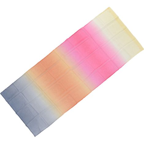 Voilage en gaze dégradée 1 x 2,7 m, rideaux modernes en tulle transparent pour chambre ou salle de jeux, gris clair
