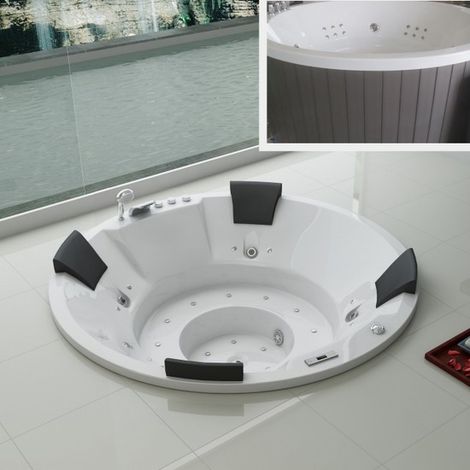 Bagno Italia Minipiscina spa relax 180 cm rotonda con 30 getti 4 posti bluetooth termostatico