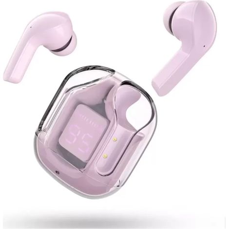 par de auriculares Bluetooth, diseño transparente, efectos de luz, inalámbricos, música, juegos, fiesta. (1/5)