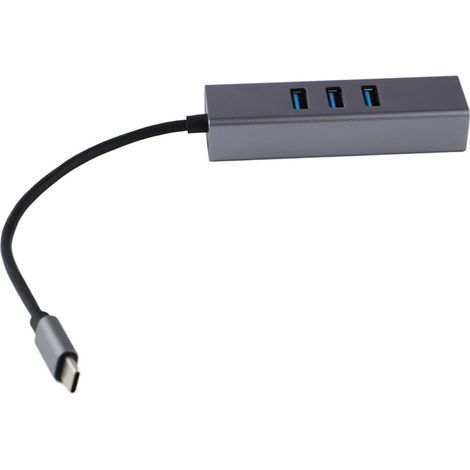 Adattatore USB Type-C, dimensioni compatte, hub USB-C a 4 porte, plug and play, leggero e portatile, trasferimento dati ultraveloce, alloggiamento in lega di alluminio, antiossidante, compatibile con 
