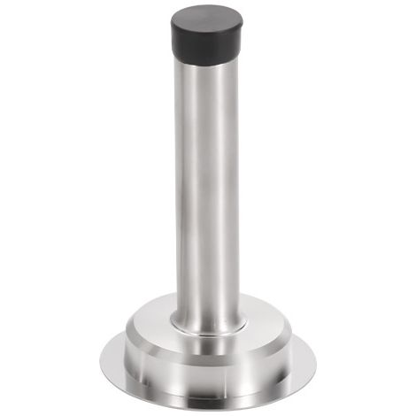 Butée de porte 15 cm (1 pièce) — Autocollante, butée de porte allongée, silencieuse, en acier inoxydable, fixation murale (avec butoir en caoutchouc) — Argent (1/5)
