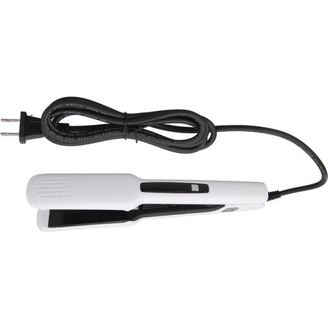 Fer à friser 2 en 1 lisseur et ondulateur électrique, chauffe rapide, prise US 110-220V, blanc. (1/5)