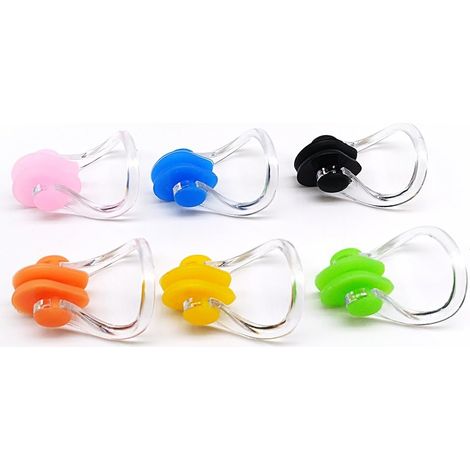 Clip Nasal Natation - Silicone Souple Étanche - Pour Adultes et Enfants à Partir de 7 Ans - Lot de 6 (1/4)