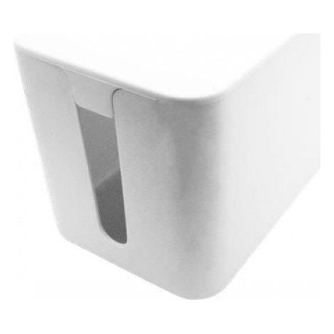 Boîte D'agencement Des Câbles - Plastique Blanc - Pour Bureau Et Systèmes Multimédia - 1 Pièce