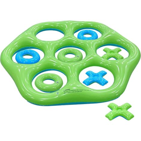 Jeu gonflable pour piscine – Grande planche flottante à lancer d'eau 7 pièces double face 100 x 90 cm Jouets d'extérieur pour jardin, pelouse et plage (1/5)