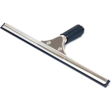 Raclette pour vitre trente cinq centimètres en acier inoxydable avec lame en caoutchouc de qualité pour nettoyer les fenêtres