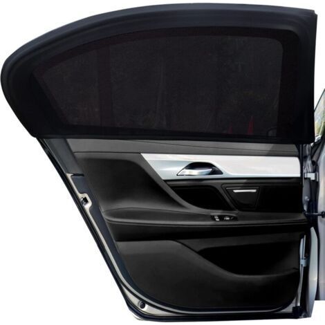 Calzini parasole per auto in 2 pezzi, bloccano i raggi UV, (Nero) (L) (1/3)