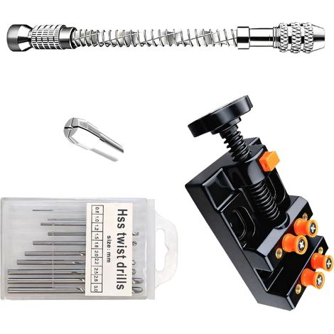Lot de 10 petites perceuses manuelles semi-automatiques professionnelles en aluminium pour perçage manuel (1/5)