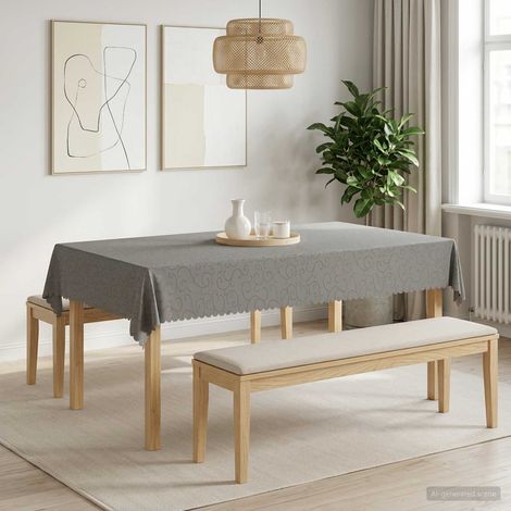 vidaXL Table Cloth 5 pcs Rectangular Light Grey 140 x 220 cm (1/5)
