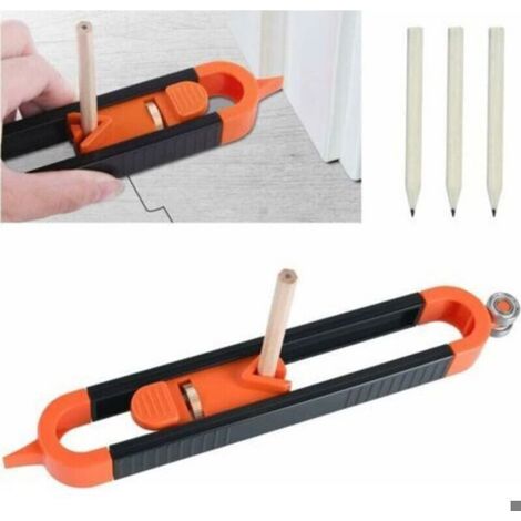 Jauge De Contour - Duplicateur De Profil Irregulier - Pour Travail Du Bois Carrelage Et Tôlerie - 233 X 35 X 27 Mm - 1 Piece (1/4)