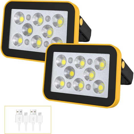 Projecteur LED Rechargeable, Lampe de Chantier Portable 4000mAh (1/5)
