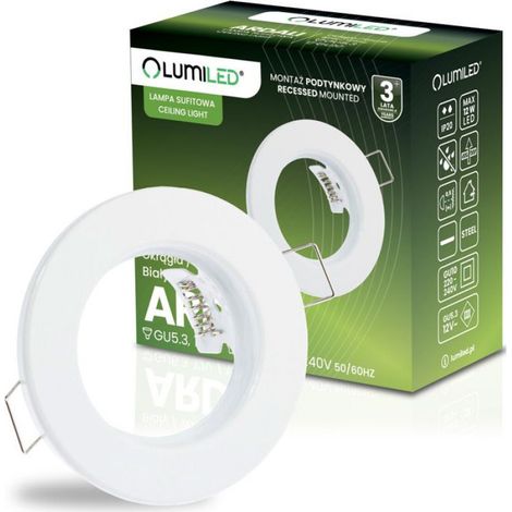 Spot Encastré Rond - Blanc - GU10 MR16 - Pour Plafond - 1 Pièce (1/5)