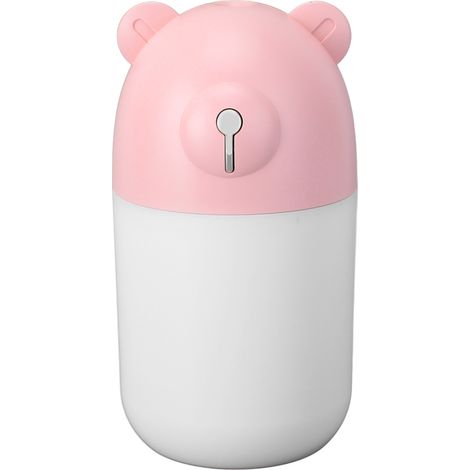 Humidificateur d'air USB 280ml avec lumière nocturne colorée, diffuseur d'arômes pour voiture chambre bureau, rose (1/5)