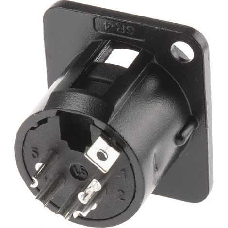 RS PRO-Connecteur XLR Mâle Droit 5 voies Montage panneau ( Prix pour 1 )
