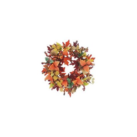 Ghirlanda autunnale, ghirlanda autunnale per la porta d'ingresso, decorazione, ghirlanda autunnale artificiale per porta, finestra, tralcio di bacche per festività, festival, casa, festa - Crezuo