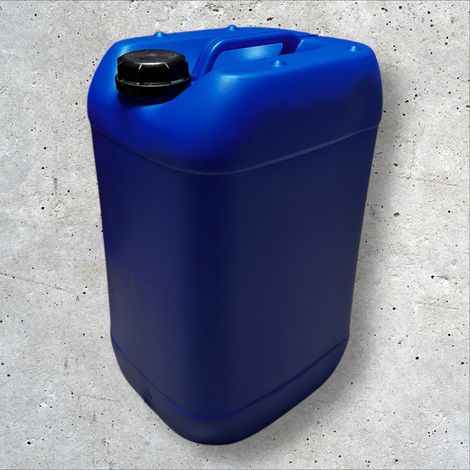 Negomix – Bidon plastique 25 litres bleu – Polyéthylène haute densité – Empilable avec poignée centrale – Apte au conditionnement alimentaire (1/5)