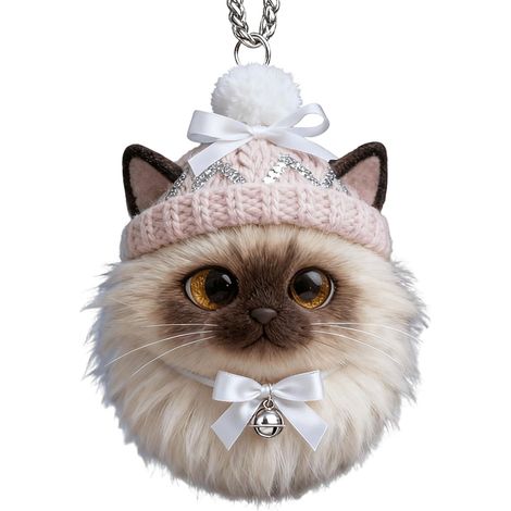 Ornement Chat - Acrylique 2D Effet 3D - Décoration Fêtes Printemps Intérieur - Pour Amateurs de Chats - 1 Pièce (1/5)