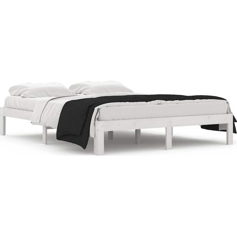 Maison Exclusive - Estructura de cama doble sin colchón madera bl (1/5)