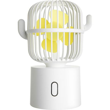 Ventilateur oscillant Cactus – Ventilateur de bureau portable 2400 mAh (Design créatif pour le bureau et les étudiants) (1/4)