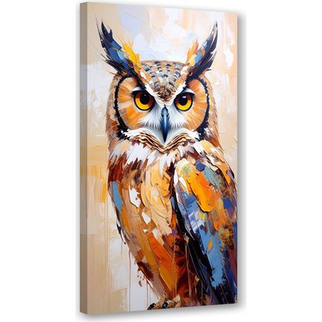 Wandbild Eule Vogel Natur Malerei Imitation 50x100 cm (1/5)