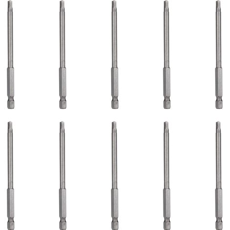 10 Pièces Embouts de Tournevis Magnétiques 4mm en Acier Allié, Tige Hexagonale 1/4 Pouce, Accessoire pour Vis (1/5)
