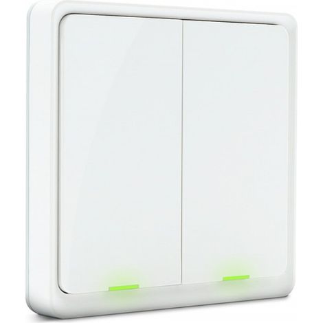 Interrupteur intelligent sans fil 2 boutons Zigbee