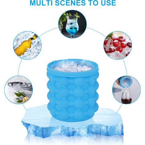 Moule à glaçons en silicone pour glaçons, outil de refroidissement pour la cuisine, seau à glace, moule à glaçons pour boissons et bières. (1/4)