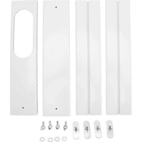 Kit de climatiseur portable 2025 (4 pièces) pour fenêtre, panneaux d'étanchéité réglables de 43 à 140 cm (16,9 à 55 pouces) pour bureau à domicile (1/5)