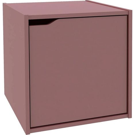 Mensola da parete a cubo con anta 35x35x35cm Composite Pro YES - Rosso