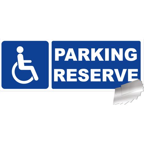 Panneau Parking réserve au handicapé- Alu 330x120mm - 4010786