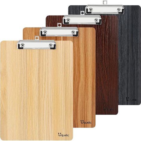 Portablocco A5, portablocco A5 effetto legno con angoli arrotondati, con clip e foro per appendere (1/5)