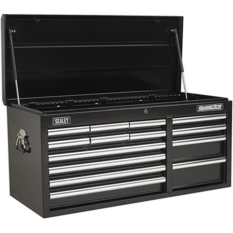 Sealey Topchest 14 Drawer with Ball-Bearing Slides Heavy-Duty - Black AP41149B (1/5)