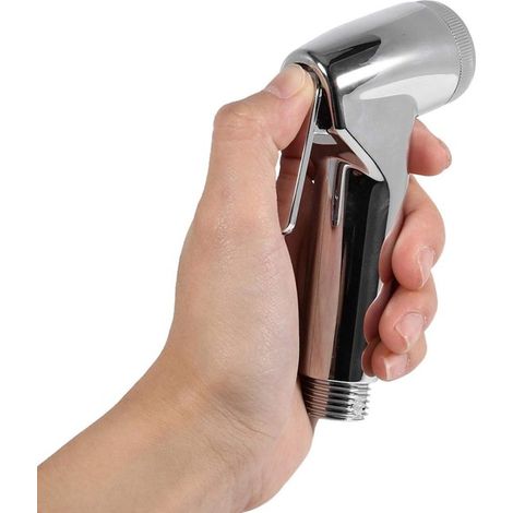 Cabezal de ducha bidé portátil multifuncional para inodoro y baño: presión de agua ajustable, fácil instalación y limpieza higiénica. (1/5)