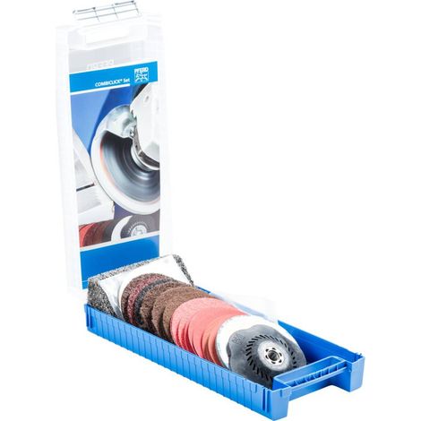 PFERD 49350071 SET CombiClick 19 pièces Ø 115 mm M14 usinages grossièrement jusqu'à poli pour meuleuse d'angle Diamètre (1/2)