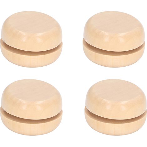 4Pcs Wooden Yoyo Small Size Portable Premium Durable Wood Unfinished Surface DIY YoYo Plain Wooden YoYo (1/5)