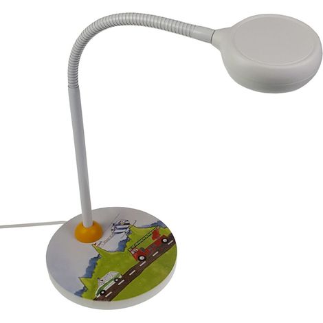 Leseleuchte/Schreibtischlampe für große & kleine Kinder, Flexrohr, AUTOMOBILE