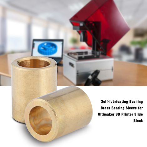 Bague autolubrifiante en laiton pour bloc coulissant d'imprimante 3D Ultimaker, 8 x 12 x 15 mm (1/5)