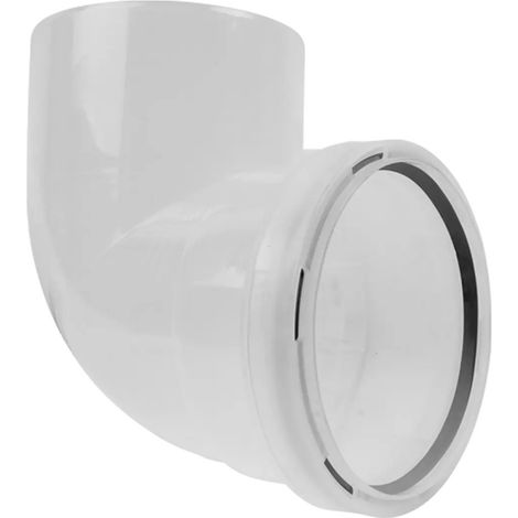 Wolf Curva gas di scarico DN200 a parete singola 87 gradi, in PP, 2652018