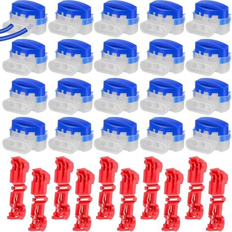 Lntyq 30PCS Connecteurs De Câble Robot Tondeuse, Connecteur Electrique Etanche Remplis Des Résines avec Connecteurs Borne Pour Étendre Ou Réparer Cable Peripherique Robot Tondeuse, Jardin, Extérieur (1/5)