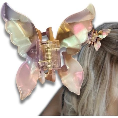 Butterfly hair clip, multicoloured, 6.5 x 6.5 cm (1/5)