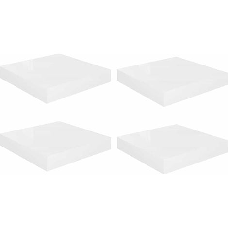 Maison Exclusive - Schweberegale 4 Stk. Hochglanz-Weiß 23x23,5x3,