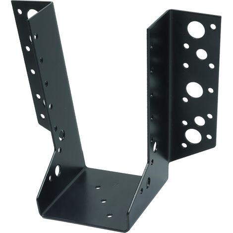 Support de poutre noir galvanisé à lèvres pliées poutres de 7.5 x