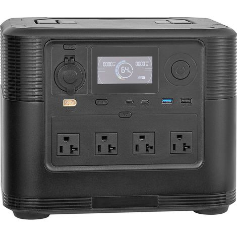 Station Énergie Portable 1200W, Batterie LiFePO4 806Wh, 9 Ports de Sortie, Secours Domestique, Camping, Caravane (Panneau Solaire Non Inclus) (1/5)