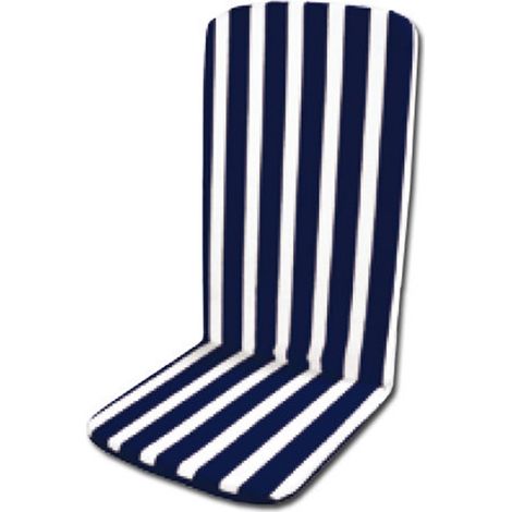Cuscino Monoblocco Alto Beach Blu e Bianco 120x47x2,5 cm