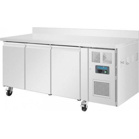 Table inox réfrigérée négative 3 portes GN 1/1, 750 W, 220 V - MONO