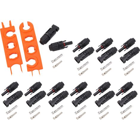 10 jeux de connecteurs solaires 1000 V avec détrompeur, fiche/prise pour câble solaire, indice de protection IP67, 30 A (1/5)