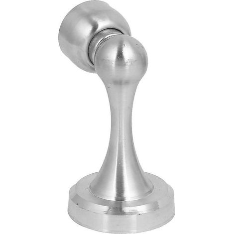 Magnetischer Türstopper mit starkem Magneten, silberfarbener Türhalter aus Metall zur Bodenmontage in Wohnräumen und Badezimmern (1/4)