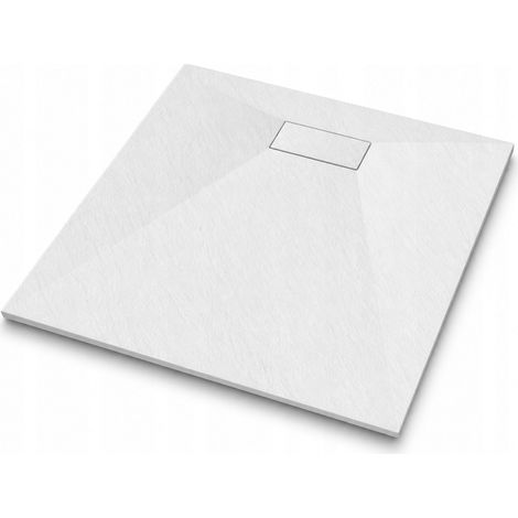 Piatto doccia - 80 x 80 cm - Profilo basso - Materiale SMC - Quadrato - Con scarico (1/5)